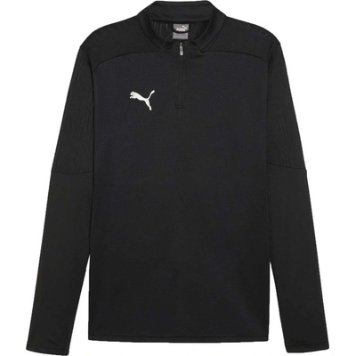 Puma pánske futbalové tričko TEAMFINAL TRAINING 1/4 ZIP čierna biela