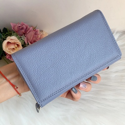 Кожено Портмоне Цвят Pink mauve - Модел 1000