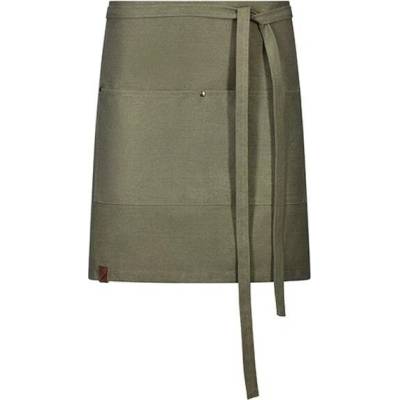 Exner Krátká zástěra do pasu EX197 Dark Green Washed 80 x 45 cm