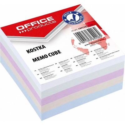 Poznámkový papír náhradní 85 × 85 mm nelepený -mix pastelových barev