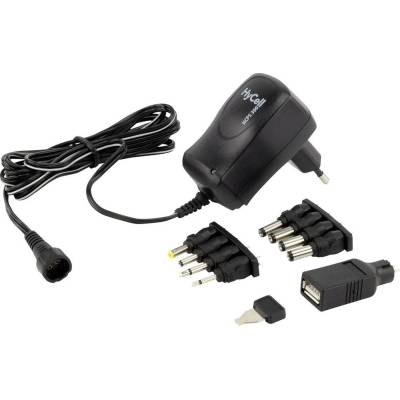 HyCell 1201-0005 zásuvkový napájecí adaptér, nastavitelný, 3 V/DC, 4.5 V/DC, 5 V/DC, 6 V/DC, 7.5 V/DC, 9 V/DC, 12 V/DC,