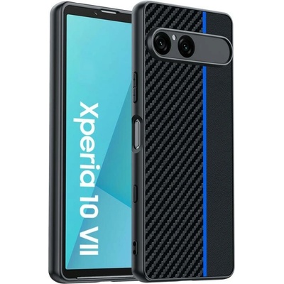 VSECHNONAMOBIL 128505 CARBON Ochranný obal pro Sony Xperia 10 VII BLACK-BLUE – Hledejceny.cz