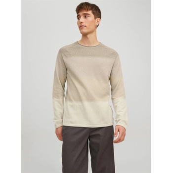 JACK & JONES Блуза Jack and Jones Hill Crew Knit Sweatshirt - Oatmeal Grad