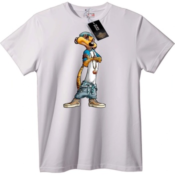 NOONEBRAND Тениска Стилно Животно Urban - 2XL, White