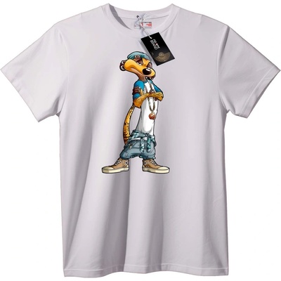 NOONEBRAND Тениска Стилно Животно Urban - 2XL, White