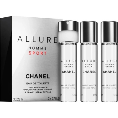 Chanel Allure Homme sport Refill toaletná voda pánska 3 x 20 ml