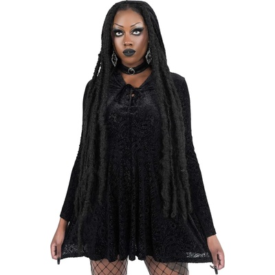 KILLSTAR дамска рокля KILLSTAR - Fade Away Farah Velvet - Черен - KSRA003288