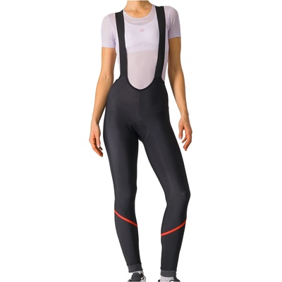 Castelli Дамски клин за колоездене Castelli Women's Velocissima DT Bibtight Cycling bottoms - Black / Hibiscus - размер XS (155-1320-0211)