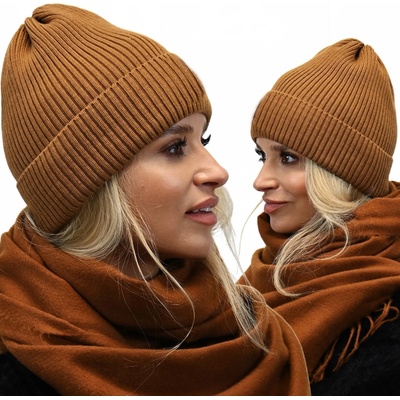 Fashionweek Módní dámská čepice beanie ZIZI-N1 Hnědý
