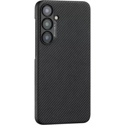 PITAKA MagEZ 4 600D Aramid Fiber MagSafe Case - кевларен кейс с MagSafe за Samsung Galaxy S24 (черен-сив)