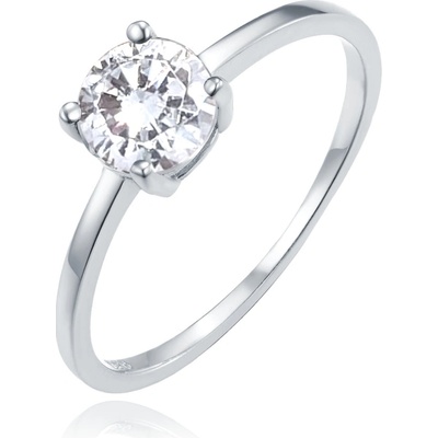 Minet stříbrný prsten s bílým zirkonem JMAS0150SR