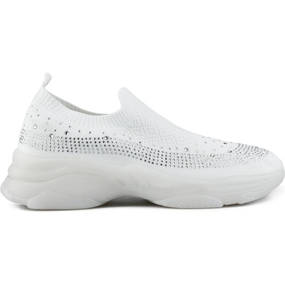 Дамски текстилни обувки в бял цвят