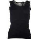 Engel Дамско копринено термобельо Engel Women's Tank Top with Lace Merino base layer - Black - размер 38/40 (EU) (114-0985-0112)