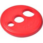 Rogz Medium Red - Забавна играчка за кучета - летяща гумена чиния, 23 см