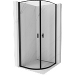 Mexen Mist заоблена душ кабина с врати на панти 90 x 90 cm, черна рамка, черна - 8A31-090-090-70-70 (8A31-090-090-70-70)