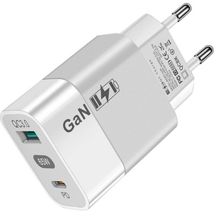 Techsuit Зарядно устройство Priza GaN, USB, Type-C, 65W - (CHPD131) - Бяло (KF2328105)