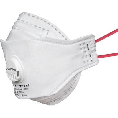 Dykeno 06014 FFP3 NR D respirátor skládací s ventilkem FFP3