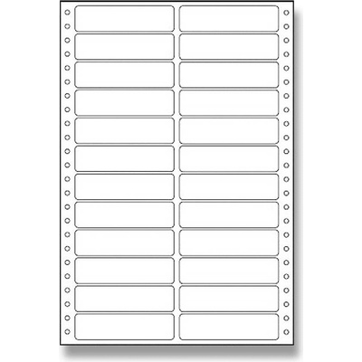 Coveris ETSW089023Y2 tabelační etikety 89 x 23,4 mm dvouřadé 25 listů bílé