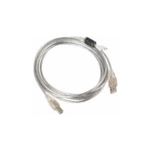 LANBERG USB A to USB B Cable Lanberg CA-USBA-12CC-0030-TR Printer Transparent 3 m (3 m)