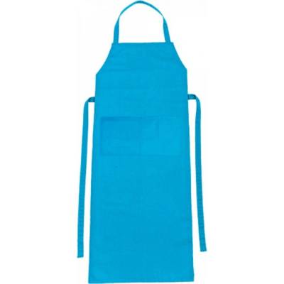 CG Workwear Zástěra Verona s laclem a kapsou 90x75 cm modrá tyrkysová CGW1146
