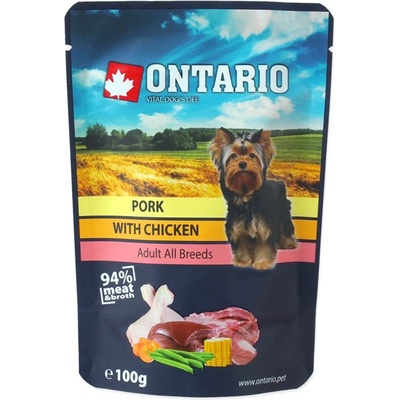 ONTARIO Капсула ontario dog Свинско с Пиле в бульон 100 г