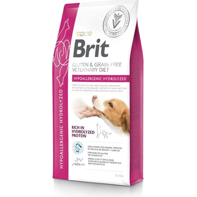 Brit Veterinary Diets Dog Grain Free Hypoallergenic Hydrolyzed 12 kg