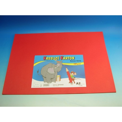Kreslící karton A2/10 ks červený 180 g