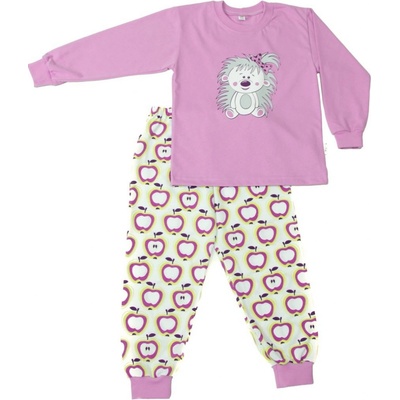 BettyMode Pyžamo Betty Mode holka kluk různé vzory Ježek s mašlí fialková