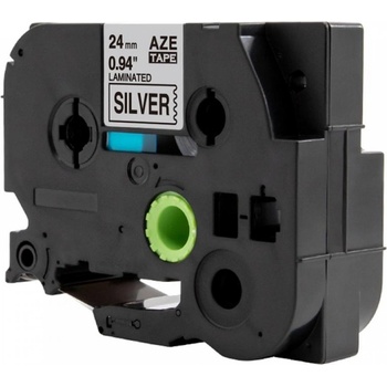 Pro Brother Съвместима лента с Brother TZ-951 / TZe-951, 24mm x 8m, черен печат / сребърен фон (TZe-951)