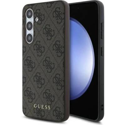 GUESS GUHCS24FEG4GFBR S24 FE S721 кафяв/кафяв твърд калъф 4G Metal Gold Logo (3666339386368)