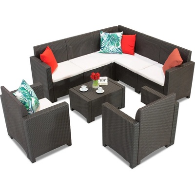 BICA Комплект с ъглов диван Nebraska Corner 7 кафява Bica (BCNBCOR7BR)