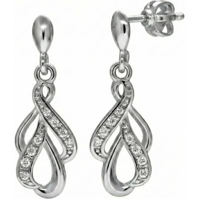 Soliter Visací náušnice z bílého zlata se zirkony 239 001 01301 07