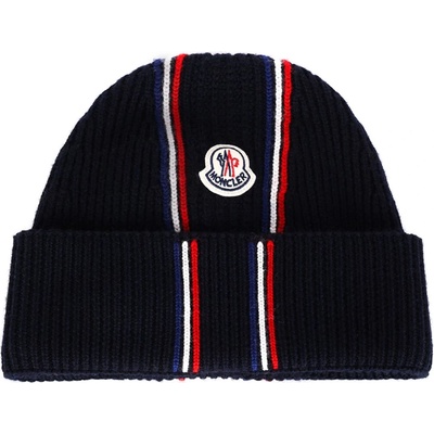 MONCLER Wool Dark Blue čiapka