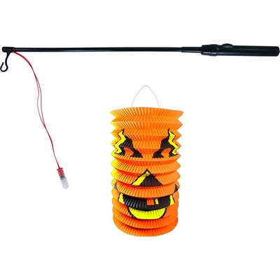 Lampion HALLOWEEN 15 cm se svítící hůlkou 39 cm – Zbozi.Blesk.cz