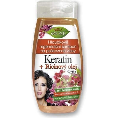 Bione Keratin a Ricinový olej regeneračný šampón na vlasy 260 ml