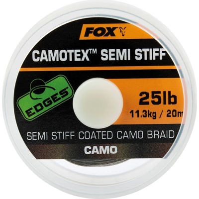 Fox šňůra Edges Camotex Semi Stiff 20m 20lb