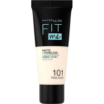 Maybelline Fit Me! Matte & Poreless Make-Up - Zjednocujúci make-up s matujúcim efektom 101 True Ivory 30 ml
