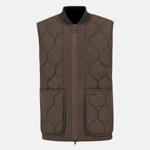 BARBOUR Елек BARBOUR Men's Re-Engineered Utility Liddesdale Quilted Full Zip Sleeveless Gilet - Dark Olive