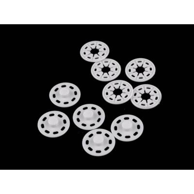 Plastové patentky / stiskací knoflíky Ø25 mm Varianta: 3 bílá, Balení: 5 pár 26513/152917/82856