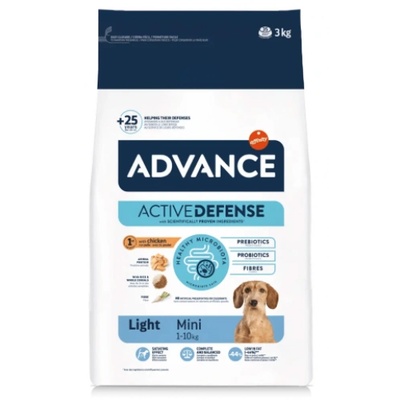 Advance Dog Adult Mini Light е храна за кучета със склонност към напълняване, от дребните породи на възраст от 10 месеца до 8 години - 3 кг