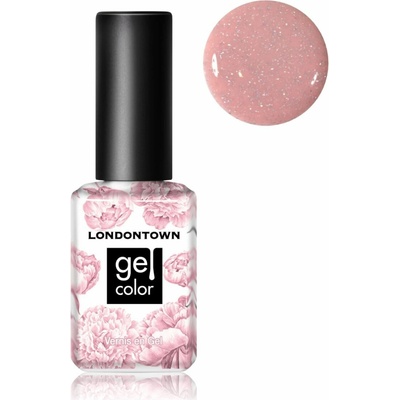 LONDONTOWN Gel Color Confetti Cake gélový lak na nechty ružový s trblietkami 12 ml