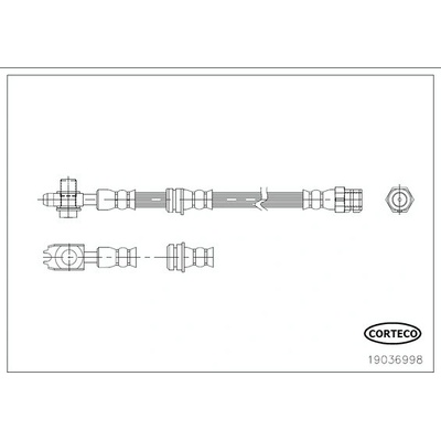 Brzdová hadica CORTECO 19036998