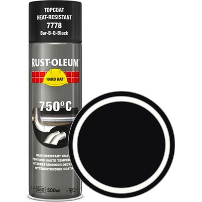 Rust-Oleum Tepelně odolná barva ve spreji Heat Resistant Aerosol 750°C / 500 ml Matná černá Matt Black