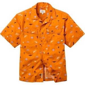 Passenger Мъжка риза с копчета Passenger Acreage Organic Cotton Shirt - Sundial Retro Orange (033-3110-0211)