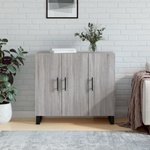 vidaXL Сайдборд, Сив сонома, 90x34x80 см, инженерно дърво (828138)