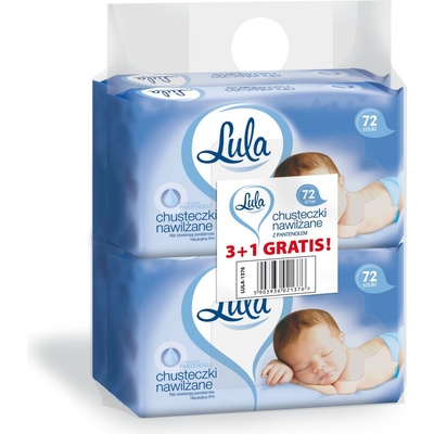 Lula vlhčené vreckovky s panthenolom 4 x 72 ks