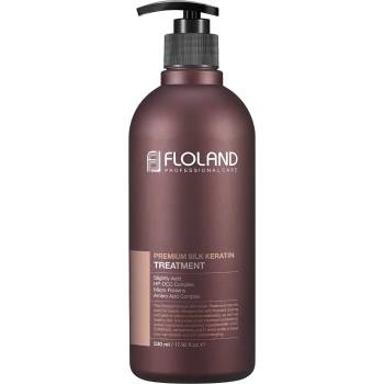 FLOLAND Първокласна грижа маска-балсам с Копринен кератин - 530 ml Floland Premium Silk Keratin Treatment