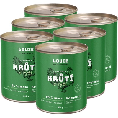 Louie Dog Morčacie s ryžou 6 x 800 g