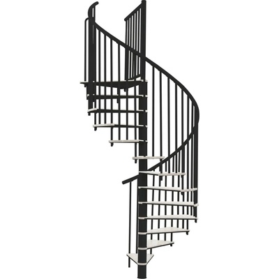 Minka STAIRS Kombinované točité schodiště Switch bílá/černá pr. 160 cm