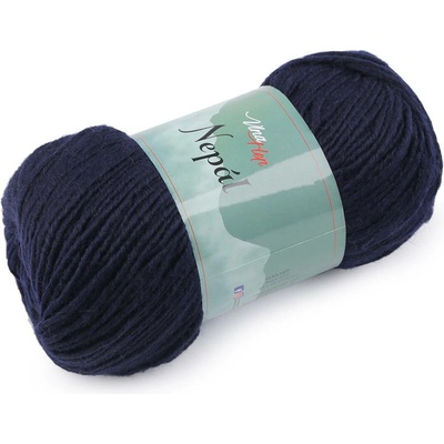 Pletací příze Nepál 100 g Varianta: 7 (6108) modrá tmavá, Balení: 1 ks 53057/132040/246628